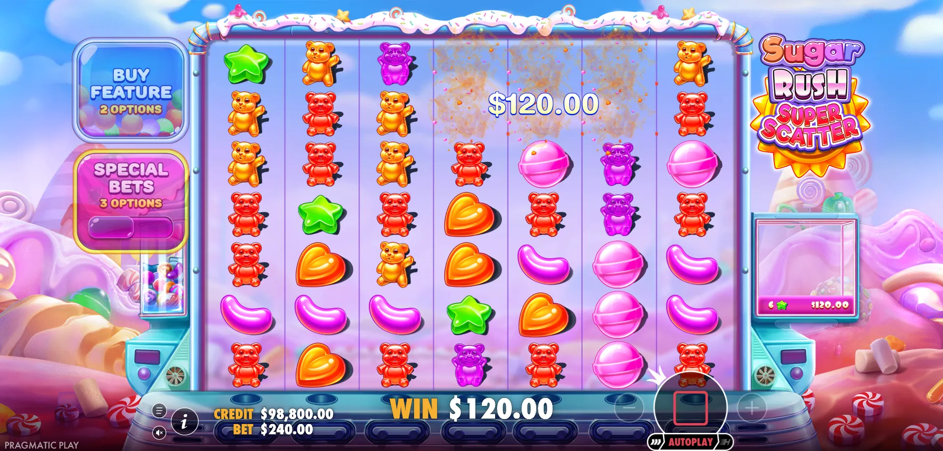 D'Alembert — sugar rush super scatter demo